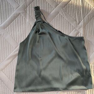 Zara one shoulder top . Size M